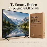 Tv Smartv Ruden 85 pulgadas QLed 4K ✅ Con transporte ✅ Garantía 15 días 📺 CARACTERÍSTICAS: - Marca: Ruden 1030 - Img 57812597