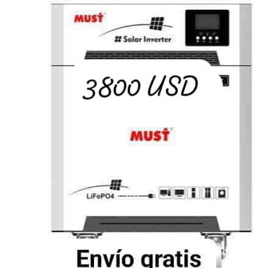 El mejor Kit de Inversor Híbrido Must de 6kw con batería LiFePO4 de 15.36 kwh de la Habana - Img 124945212