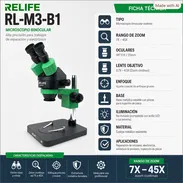 Microscopio Binocular RELIFE RL-M3-B1 0.7X-4.5X Reparaciones Electrónicas / 320 - Img 56943154