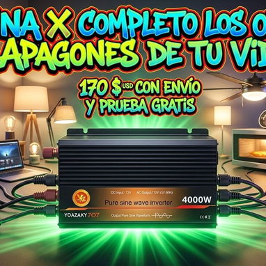 INVERSORES PARA ELIMINAR LOS APAGONES DE 72V Y 4000W....DALE VIDA NUEVAMENTE A TU HOGAR✨👌✨ - Img 116442345