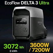 Ecoflow Delta 3 Ultra 🔋 Capacidad y potencia Capacidad: 3072 Wh (3 kWh aprox.) � EcoFlow CA Potencia nominal: 3600 W - Img 55795111