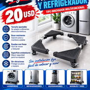 🧊 Base Especial para Lavadora y Refrigerador - Tamaño Ajustable - $20 USD - Img 58065534
