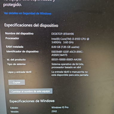 Kit de 9na Generaci贸n board B360 gigabyte con micro i38100 y 8 GB de ram impecable y al 馃挴 - Img 120407664
