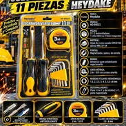 JUEGO DE HERRAMIENTAS 11 PIEZAS HEYDAKE, NUEVO EN SU EMPAQUE. FACTURA A SU NOMBRE. VARIEDAD DE ARTÍCULOS DE FERRETERÍA - Img 57768474