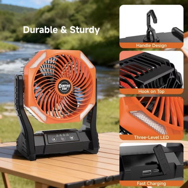 🔥Ventilador Recargable 20000 mAh con Luz LED y Power Bank - Img 121758393