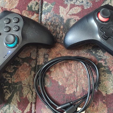 Nonbliep paquete de 2 mandos inalámbricos para Nintendo Switch 2/1 Lite/OLED y PC, con función turbo, eje giroscópico, d - 7/7