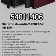 !!Sistema de audio 2.1 ENERGY SISTEM Sistema 2.1 con 5 driver frontales y subwoofer integrado...!! - Img 45513140