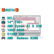 LAPTOP 🎁NUEVA🎁📦CAJA, DELL (DC14255), 14" FHD+ IPS Antireflejo, AMD Ryzen AI 5 330, 16GB DDR5, Radeon 820M, 512GB SSD - Img 55707016