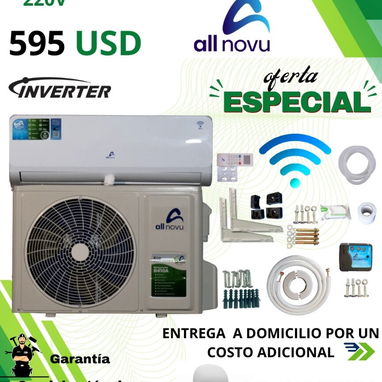 Splits de 1 tonelada con regulador de voltaje y soporte incluidos al mejor precio del mercado. - Img 121693602
