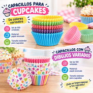 CAPACILLOS PARA CUPCAKES - Set de 100 unidades 🧁(Ely) $1.35 - Img 57789551