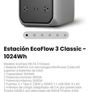 Estación EcoFlow 3 Classic - 1024Wh Modelo: EcoFlow DELTA 3 Classic - Img 58152752