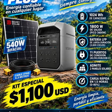 Combos de paneles, ecoflow, cable y baterías - 10/10