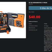 Maletín de Herramientas 21 Pzs FINDER 40 USD, Set de Herramientas 21 Piezas 40 USD FINDER VPT-0359 - Img 54259156