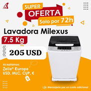 Lavadora Automática Milexus 7,5 kg/ 205 USD - Img 55464902