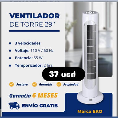Ventilador  de mesa y de torre. Nuevos con garantía y domicilio gratis - 2/3