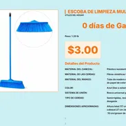 Escoba para Barrer Multiuso Cerdas Semirrígidas, Escoba Multiuso Mango de Tubo Madera 117 cm VPT#-0476 - Img 55553595