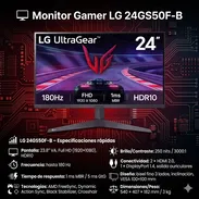 Monitor LG 24 Pulgada Gamer FHD/180HZ/VA/1MS - Img 55341722