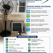 Ventilador Solar de Pie de 16″ (6 Velocidades y Extras) - Img 55499029