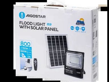Luz 100w con panel solar resistente al agua para exteriores - Img 67200134