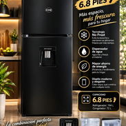 ❄️ REFRIGERADOR EONE 6.68 PIES – NEGRO – CON DISPENSADOR DE AGUA ❄️ - Img 58179873
