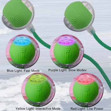 🐾 Bola Inteligente para Mascotas 🐶🐱 | Juguete Automático con Luz LED 💡 y Cola Divertida 🎾 | Gatos y Perros - Img 120741704