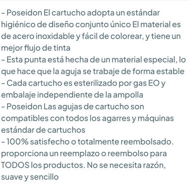 Agujas de tatuaje Poseidón - 50 cartuchos mixtos, Redondo y Magnum Curvado - Agujas para tatuar 🌐 - 2/2