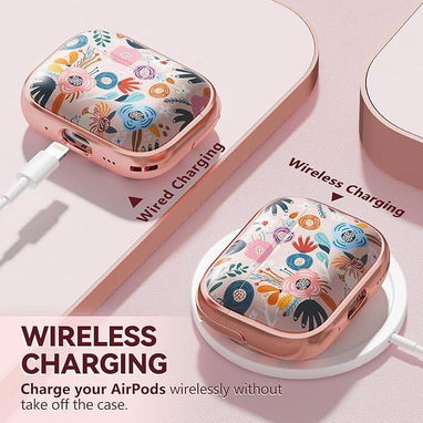 馃崁Funda floral para AirPods Pro 3 (2025) con soporte, llavero y kit de limpieza馃崁 - Img 123181033