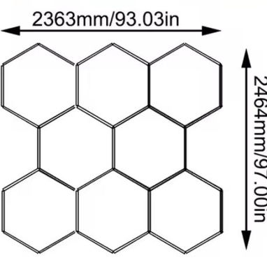 Vendo kit de luces LED con diseño hexagonal para techos adosadas o colgantes. Nuevo en caja con todo - Img 112936852