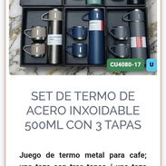 Juego de termo con 3 tazas Venta Mayorista - Img 55507785