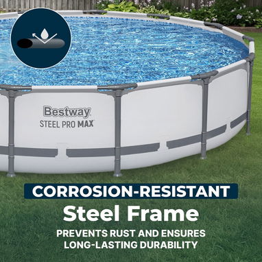 PISCINA BESTWAY STEEL PRO MAX 14 PIES X 33 PULGADAS (4X1 METROS) CON BOMBA RECIRCULACION/FILTRO. RECOGIDA EN BOYEROS - 4/9