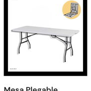 🚧 Mesa plegable grande blanco 180 x 75 x 74 cm 🚧 - Img 55705193