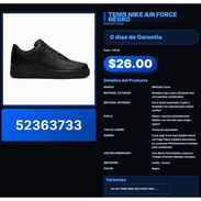 TENIS NIKE AIR FORCE NEGRO . - Img 57510745