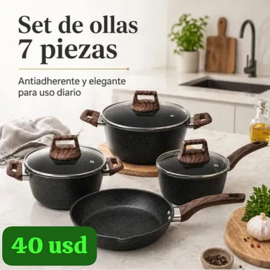 Set de Ollas HotChef anthiaderentes - 2/3