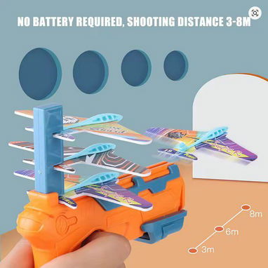 ☎️53544655 🛵 Entrega Disponible ⭐✈️ Lanzador de Aviones con Pistola Catapulta – Juguete Divertido para Niños 🚀 ⭐ - Img 105938514