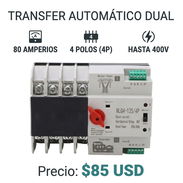 Interruptor de Transferencia Automática Dual de 80A 4P 110/220v - Img 54730572