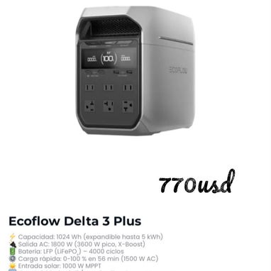Ecoflow delta 2 delta 3classic etc Nuevas - 4/5