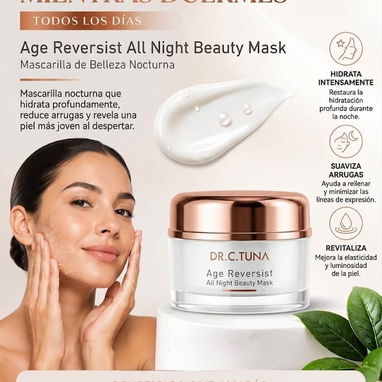 Crema Hidratante Nocturna AGE REVERSIST ✨Rutina para pieles de +25 años✨ Ácido Ascórbico(Vit C) y Oro Coloidal ✨ - 2/3