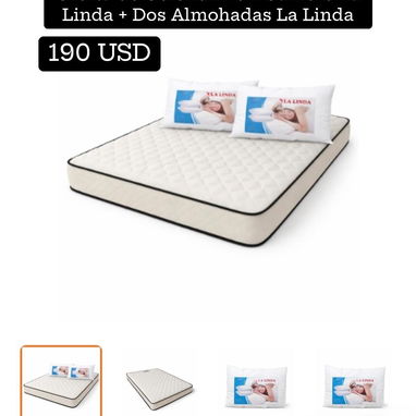 Colchones Full Cameros La Linda + Almohadas La linda - Img 119439457