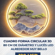 Cuadro redondo 3d con led de 80 cm new - Img 55273116