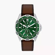 Reloj FOSSIL Garrett Mod. FS6147 CRONÓGRAFO CUARZO JAPONÉS Caja 44mm en acero inoxidable, manillas en cuero legítimo NEW - Img 55958302