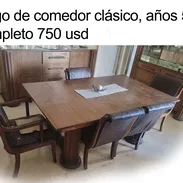 Juego de comedor antiguo en venta - Img 55683453