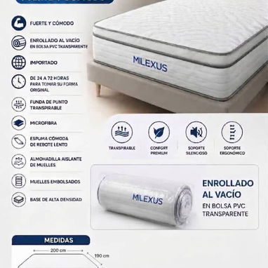Colchones Milexus medidas( Camero, Queen y King) - Img 123564932
