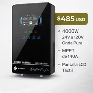 T7* Inversor Solar Híbrido SUMRY 4000W 24V a 120V Onda Pura con MPPT 140A y Pantalla LCD Táctil - Img 57455741