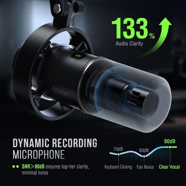 (X) Micrófono FIFINE K688 – Dinámico USB/XLR con Brazo Metálico $92.76 - Img 126481490