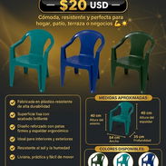 🪑SILLA🪑 PLÁSTICA CON BRAZOS. MENSAJERÍA CON FACTURA Y GARANTÍA. 📲 54833699 - Img 55530540