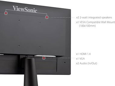 Monitor ViewSonic  de 22 pulgadas VA2247 -MH Full HD (1920x1080p) 💎100Hz 👑con FreeSync, HDMI y VGA🎼🎼52815418 - Img 69241960