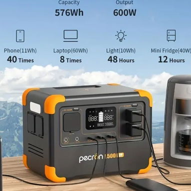 Estación de energía marca PECRON de 576wh y 600 w ...tiene sistema automático, todo lo hace solo la estación, cuando se - Img 123769036