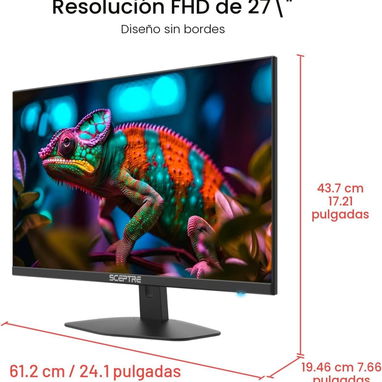 Monitor Gaming Sceptre 27" Full HD 100 Hz - 3/4