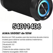 !AIWA S600BT de 50W Bocina con TWS: puedes usar dos bocinas de este mismo modelo para obtener sonido estéreo inalámbrico - Img 45589832