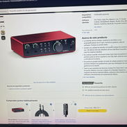 Vendo interface de sonido Fucusrite Scarlett 2i2 4ta generación nueva - Img 55336789